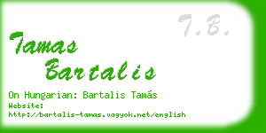 tamas bartalis business card